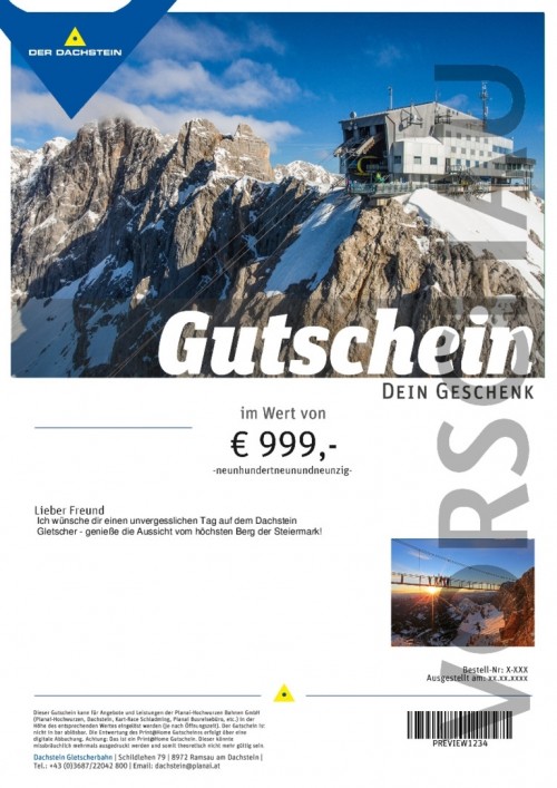 Wertgutschein Dachstein