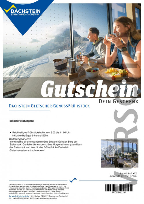 Dachstein Gletscher-GenussFrühstück Winter 2025